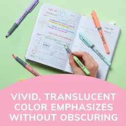 Highlighters|BIC Brite Liner Stick Highlighter with Grip, Chisel Tip, Assorted Pastel Colors, 6/Pack (GBLDP61-AST )