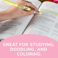 Highlighters|BIC Brite Liner Stick Highlighter with Grip, Chisel Tip, Assorted Pastel Colors, 6/Pack (GBLDP61-AST )