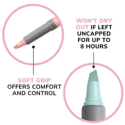 Highlighters|BIC Brite Liner Stick Highlighter with Grip, Chisel Tip, Assorted Pastel Colors, 6/Pack (GBLDP61-AST )