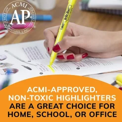 Highlighters|BIC Brite Liner Stick Highlighters, Chisel Tip, Assorted Colors, Dozen (BL11-AST)