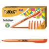 Highlighters|BIC Brite Liner Stick Highlighter, Chisel Tip, Orange, Dozen (90338/BL11OR)