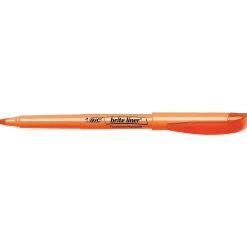 Highlighters|BIC Brite Liner Stick Highlighter, Chisel Tip, Orange, Dozen (90338/BL11OR)