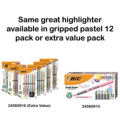 Highlighters|BIC Brite Liner Stick Highlighter, Chisel Tip, Assorted, 24/Pack (BL241AST)