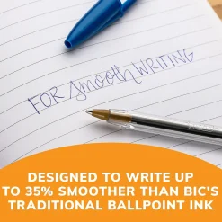 Pens|BIC Cristal Ballpoint Pens, Medium Point, Blue Ink, Dozen (10126/MS11BL)