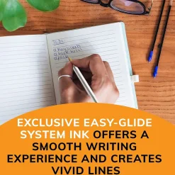 Pens|BIC Cristal Ballpoint Pens, Medium Point, Blue Ink, Dozen (10126/MS11BL)