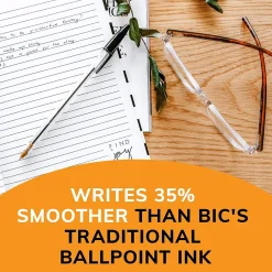 Pens|BIC Cristal Ballpoint Pen, Medium Point, Black Ink, 10/Pack (068271)