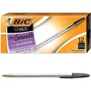 Pens|BIC Cristal Xtra Smooth Ballpoint Penss, Medium Point, 0.1mm, Black Ink, Dozen (MS11BK)