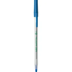 Pens|BIC Ecolutions Round Stic Ballpoint Pens, Medium Point, Blue Ink, 50/Pack (GSME509-BLU)