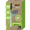 Pens|BIC Ecolutions Round Stic Ballpoint Pens, Medium Point, Black Ink, 50/Pack (GSME509-BLK)