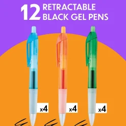 Pens|BIC Intensity Clic Gel Pen, 0.7mm, Black Ink, Dozen (RNCX11-BLK)