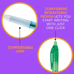 Pens|BIC Intensity Clic Gel Pen, 0.7mm, Black Ink, Dozen (RNCX11-BLK)