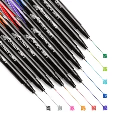 Pens|BIC Intensity Fineliner Felt Pens, Fine Point, Assorted Inks, 10/Pack (FPINFAP10-AST)