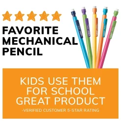 Pencils|BIC Mechanical Pencils, Assorted Sizes, #2 Lead, 60/Pack (WX7TG026-BLK)