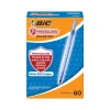 Pens|BIC PrevaGuard Round Stic Ballpoint Pen, Medium Point, Blue Ink, 60/Pack (GSAM60-BLU)
