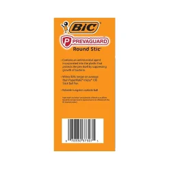Pens|BIC PrevaGuard Round Stic Ballpoint Pen, Medium Point, Blue Ink, 60/Pack (GSAM60-BLU)