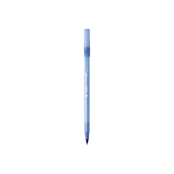 Pens|BIC PrevaGuard Round Stic Ballpoint Pen, Medium Point, Blue Ink, 60/Pack (GSAM60-BLU)