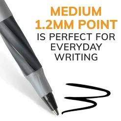 Pens|BIC Round Stic Grip Xtra Comfort Ballpoint Pen, Medium Point, Blue Ink, 24/Box, 6 Boxes/Pack (GSMG144E-BLU)