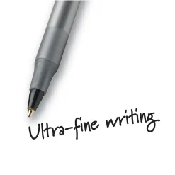 Pens|BIC Round Stic Xtra Precision Ballpoint Pens, Fine Point, 0.8mm, Black Ink, Dozen (20129/GSF11BK)