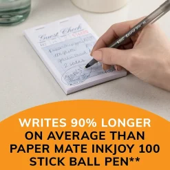 Pens|BIC Round Stic Xtra-Life Ballpoint Pens, Medium Point, 1.0mm, Black Ink, 60/Pack (GSM609-BLK)