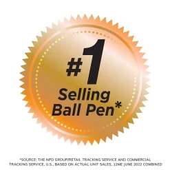 Pens|BIC Round Stic Xtra-Life Ballpoint Pens, Medium Point, 1.0mm, Black Ink, 60/Pack (GSM609-BLK)