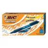 Pens|BIC Soft Feel Retractable Ballpoint Pens, Medium Point, Blue Ink, Dozen (SCSM11BLU)