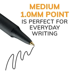 Pens|BIC Soft Feel Retractable Ballpoint Pens, Medium Point, Red Ink, 12/Pack (837399)