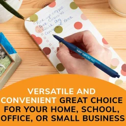 Pens|BIC Soft Feel Retractable Ballpoint Pens, Medium Point, Red Ink, 12/Pack (837399)