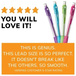 Pencils|BIC Velocity Mechanical Pencil, 0.9mm, #2 Hard Lead, 5/Pack (MVP51-BLK)