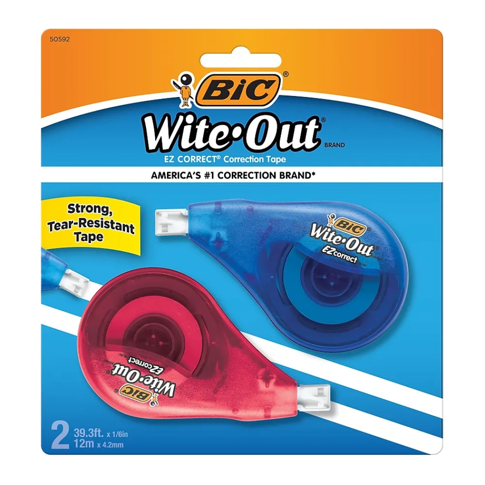 Correction & White-Out|BIC Wite-Out EZ Correct Correction Tape, White, 36/Carton (50592)