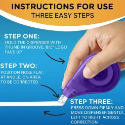 Correction & White-Out|BIC Wite-Out EZ Correct Correction Tape, White (50523/WOTAPP1)