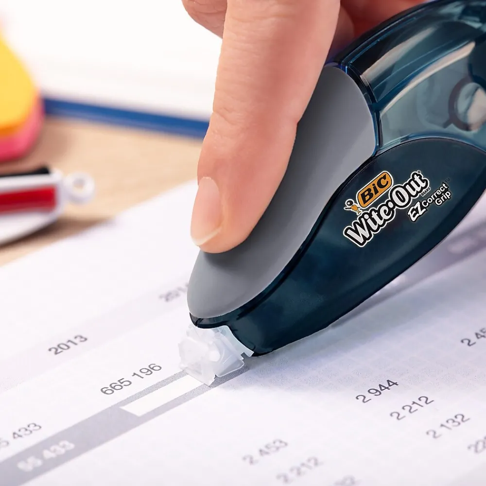 Correction & White-Out|BIC Wite-Out EZ Grip Correction Tape, White, 2/Pack (WOECGP21)