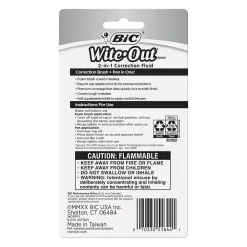 Correction & White-Out|BIC Wite-Out 2-in-1 Correction Fluid, 15 ml., White (WOPFP11)
