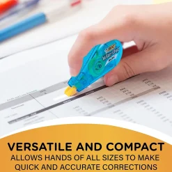 Correction & White-Out|BIC Wite-Out Mini Correction Tape, White, 3/Pack (WOTMP31-WHI)