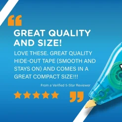 Correction & White-Out|BIC Wite-Out Mini Correction Tape, White, 3/Pack (WOTMP31-WHI)