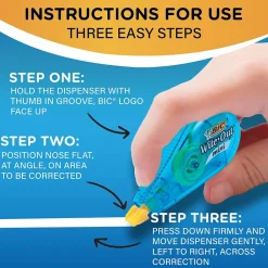 Correction & White-Out|BIC Wite-Out Mini Correction Tape, White, 6/Pack (WOTMP61-WHI)