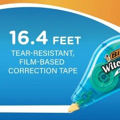 Correction & White-Out|BIC Wite-Out Mini Correction Tape, White, 6/Pack (WOTMP61-WHI)