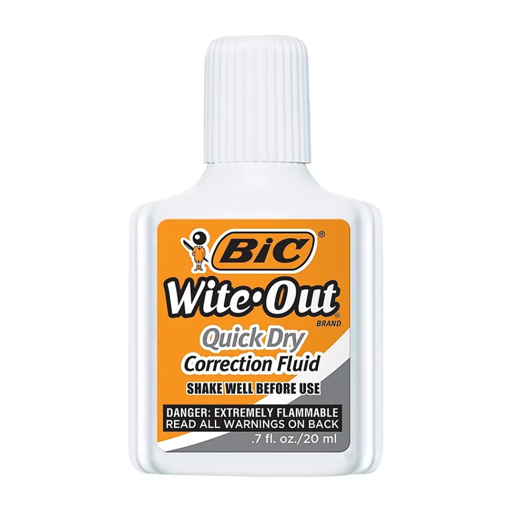 Correction & White-Out|BIC Wite-Out Quick Dry Correction Fluid, 20 ml., White, 2/Pack (WOFQDP24-A-WHI)