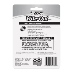 Correction & White-Out|BIC Wite-Out Quick Dry Correction Fluid, 20 ml., White, 2/Pack (WOFQDP24-A-WHI)