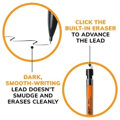 Pencils|BIC Xtra Smooth Mechanical Pencils, 0.7mm, #2 Medium Lead, Dozen (90085/MP11)