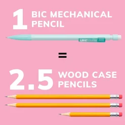 Pencils|BIC Xtra Smooth Pastel Edition Mechanical Pencil, 0.7mm, #2 Medium Lead (MPNP24-BLK)