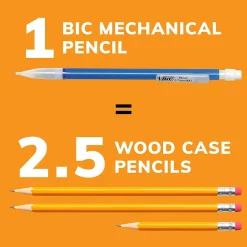 Pencils|BIC Xtra Sparkle Mechanical Pencils, 0.7mm, #2 Hard Lead, 24/Pack (MPLP241-BLK)