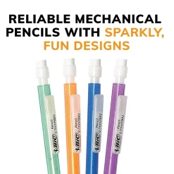 Pencils|BIC Xtra Sparkle Mechanical Pencils, 0.7mm, #2 Hard Lead, 24/Pack (MPLP241-BLK)