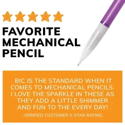 Pencils|BIC Xtra Sparkle Mechanical Pencils, 0.7mm, #2 Hard Lead, 24/Pack (MPLP241-BLK)