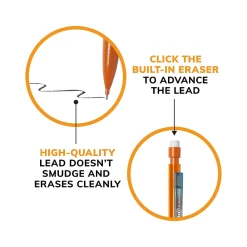 Pencils|BIC Xtra-Smooth Bright Edition Mechanical Pencils, 0.7mm, #2 Medium Lead, 24 Pencils/Blister, 6 Blisters/Pack (MPCE144E-BLK)