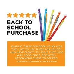 Pencils|BIC Xtra-Smooth Bright Edition Mechanical Pencils, 0.7mm, #2 Medium Lead, 24 Pencils/Blister, 6 Blisters/Pack (MPCE144E-BLK)