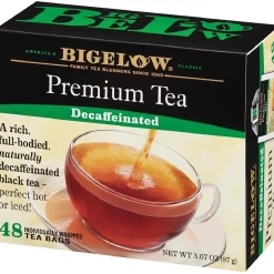 Bigelow Premium Decaf Black Tea, Decaffeinated Black Tea, 48 Tea Bags/Box (RCB00356)
