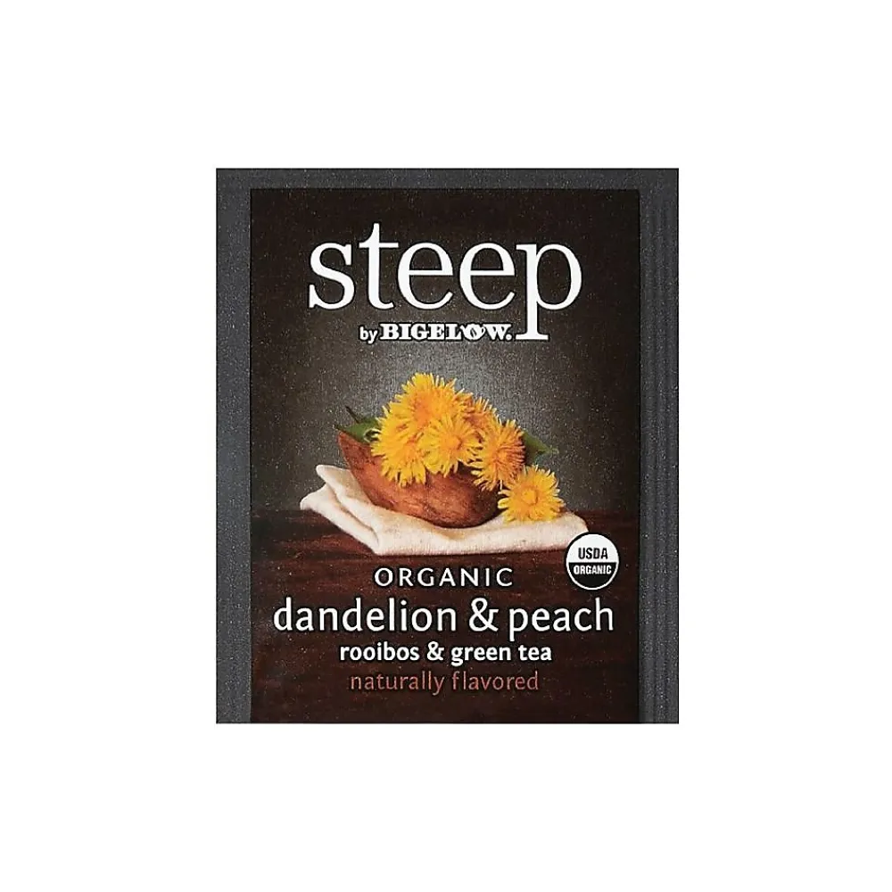 Bigelow Steep Dandelion & Peach Green & Rooibos Tea Bags, 20/Box (17715)