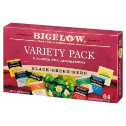 Bigelow Variety Pack Assorted Tea Bags, 64/Box (10568)