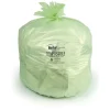 23 Gallon Industrial Trash Bag, 28" x 45", Low Density, 1 Mil, Light Green, 5 Rolls (Y5645YE R01)<BioTuf Outlet