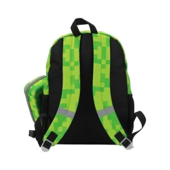 Bioworld Kids' 6-Piece Minecraft Backpack Set, Medium, Green/Black (B1Y68B6MNCSB00)
